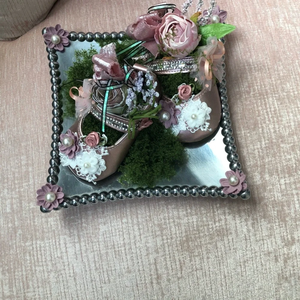 Floral Decorated Baby Shoes